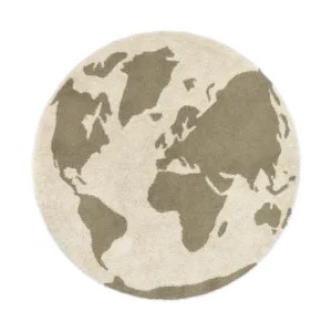 RUGCYCLED WASHABLE RUG WORLD MAP