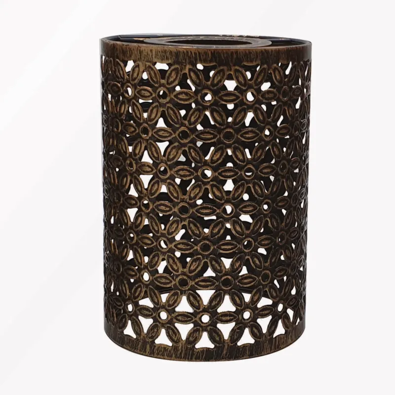 Lampenschirm DIY Metall Puzzle Lampe Schirm Hängelampe Stehlampe Fass Gebürsteter Kupfer Designs