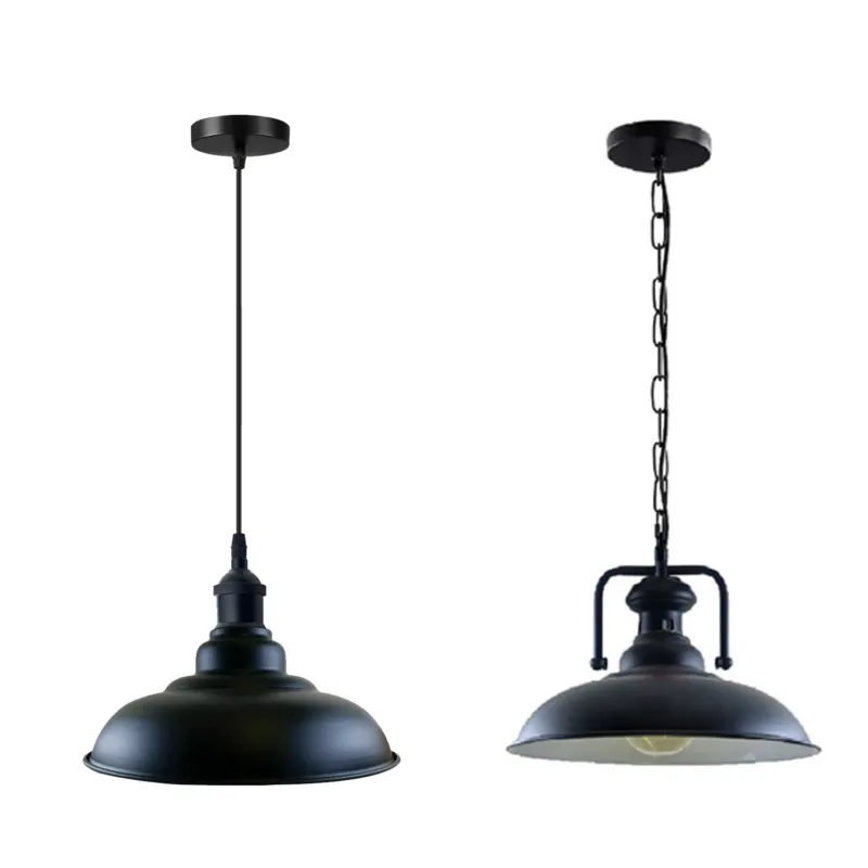 Retro hängelampe schwarz küchenlampe Pendellampe E27 | Ø 32cm ~ 3370