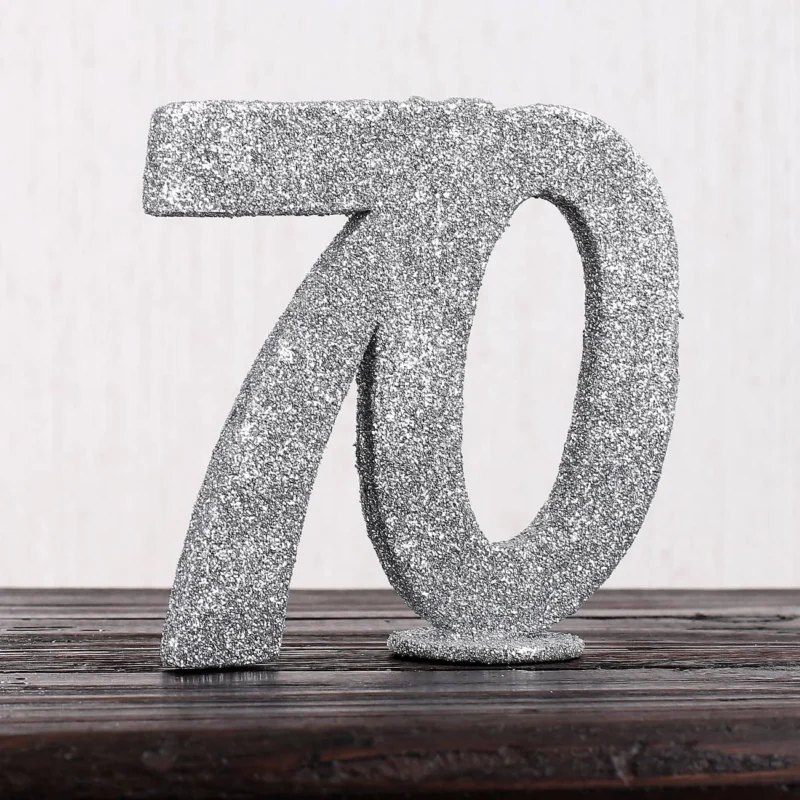 Silberne Dekozahl 70