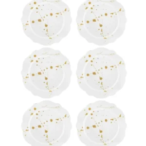 Splash Cake Plate 6 Pieces 21 Cm - Exporgin - Global Shopping Site