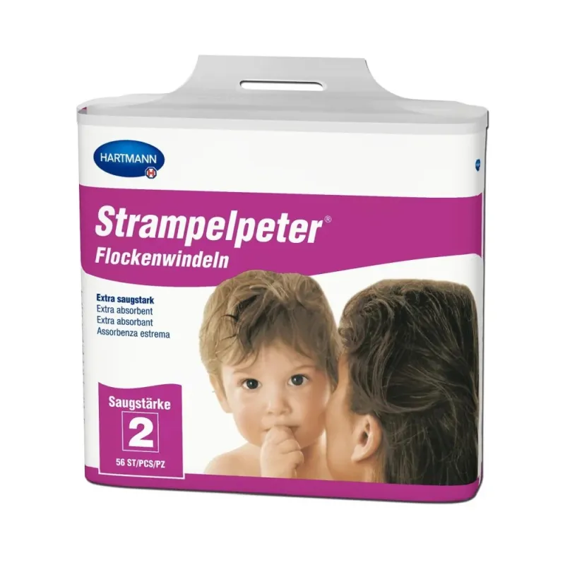 Strampelpeter Flockenwindeln Stärke 2, 35 x 11 cm