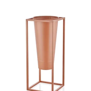 Suelo Vase & Flower Pot Terracotta Copper 29x29x70 cm - Exporgin - Global Shopping Site