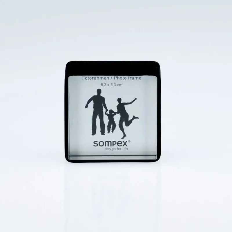 Mini Bilderrahmen beidseitig Fotorahmen 5 x 5 cm schwarz 41870 Sompex – stilvolles Wohnaccessoire & Dekoartikel aus Europa