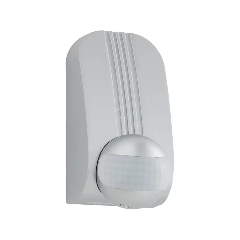Bewegungsmelder für Eckmontage silber Reichweite 12m 180° IP44