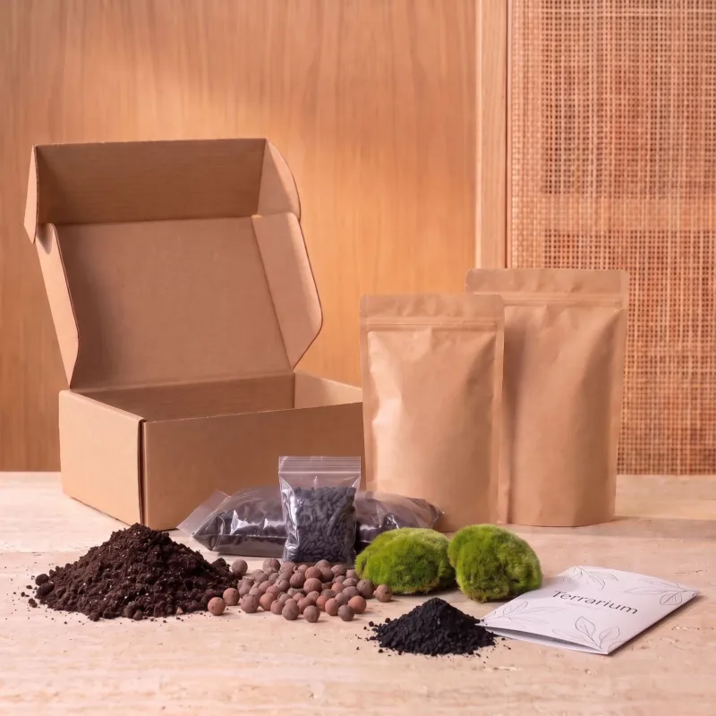 Terrarium Package – Refill & Starter Package – DIY Terrarium Kit – Size S/M