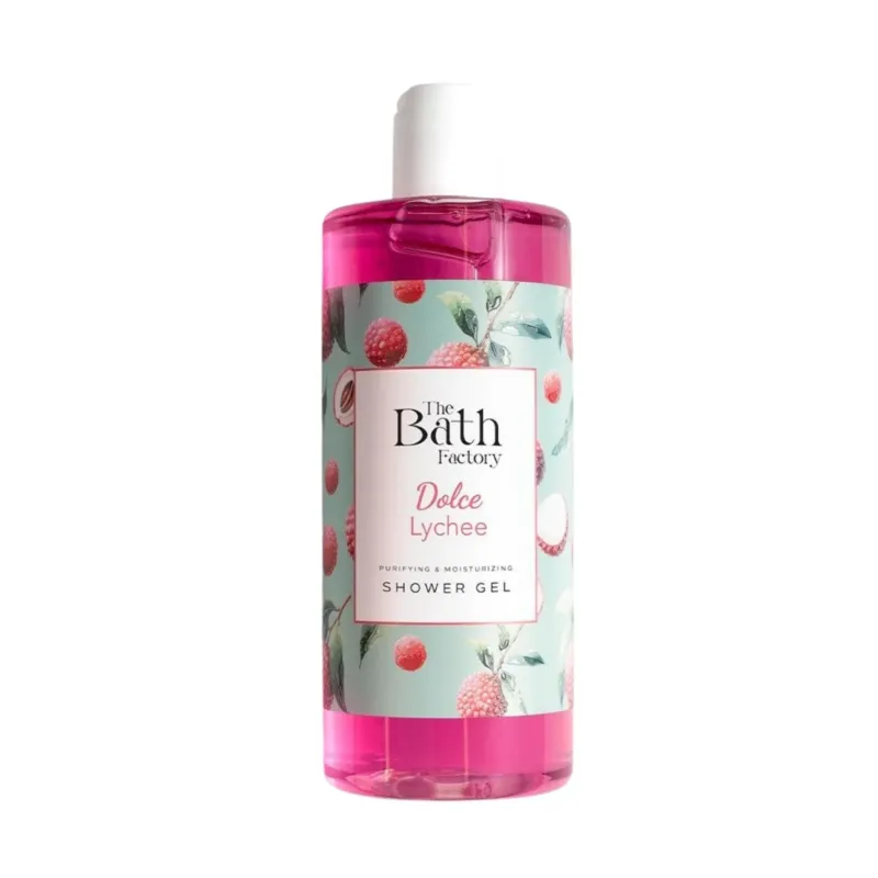The Bath Factory Dolce Lychee Shower Gel – 400 ml – Refreshing and Moisturizing Body Wash with Long - Lasting Lychee Scent - Exporgin - Global Shopping Site