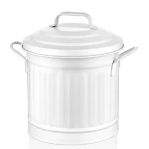 The Mia Trash Can Countertop White 4L ( 135.26 fl oz) - Exporgin | Global Shopping Site