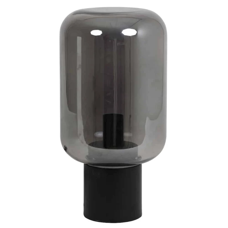 Tischlampe ARTURAN smoke grau, matt schwarz