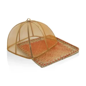 Transparent Bamboo Wicker Tray 38x38x24 cm - Exporgin - Global Shopping Site