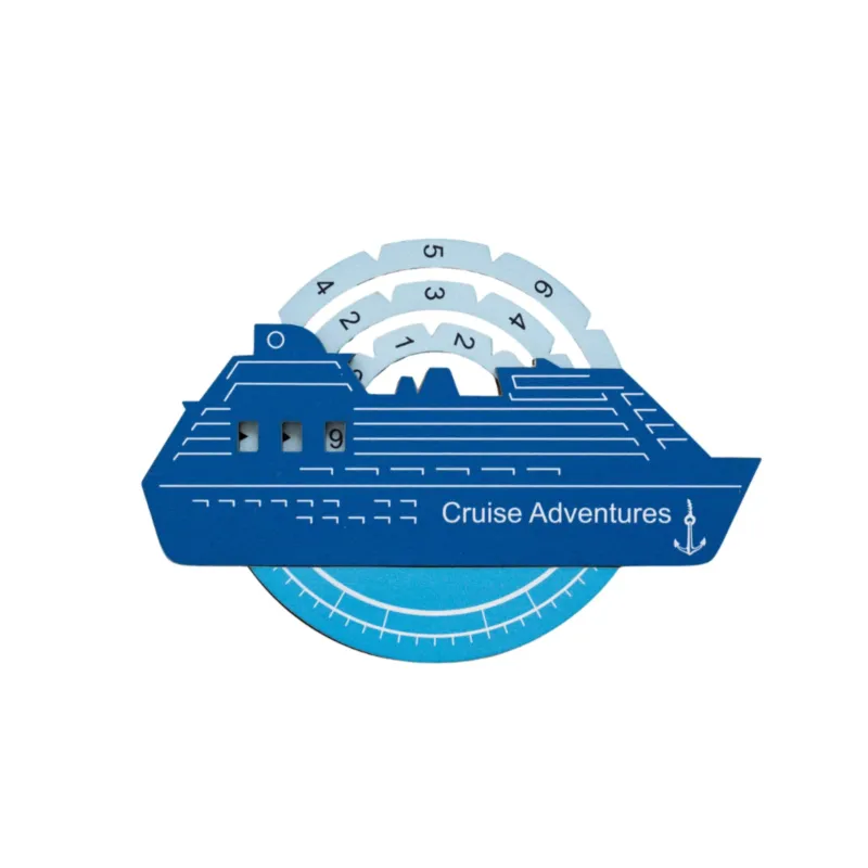 Travel Tracker Cruise Liner 3D Colored Wooden World Map - Azure by Enjoy The Wood