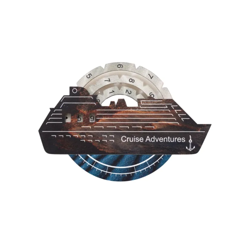 Travel Tracker Cruise Liner 3D Colored Wooden World Map - Dune by Enjoy The Wood