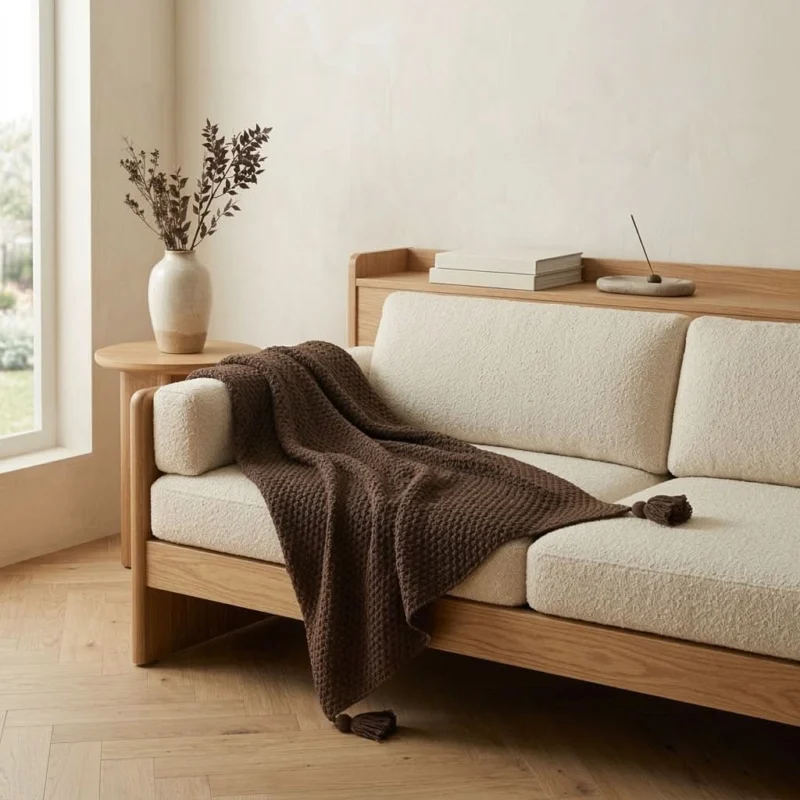 SCANDICREST – Chunky Knit Blanket for Refined Home Comfort