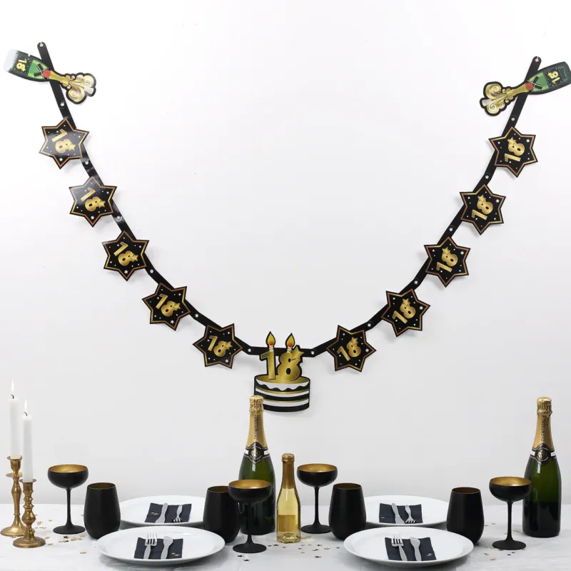 Geburtstagsgirlande zum18. Geburtstag - Star