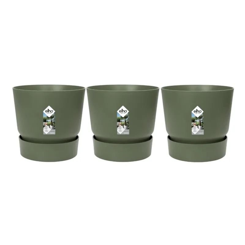 3x Pot elho Greenville groen D30xH28