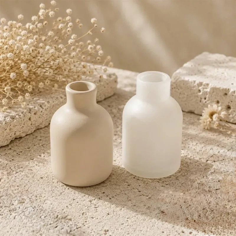 Moule Vase lisse pour créations Jesmonite - Silicone