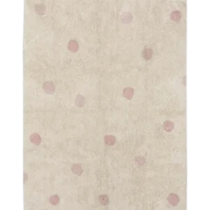 WASHABLE RUG HIPPY DOTS NATURAL - VINTAGE NUDE