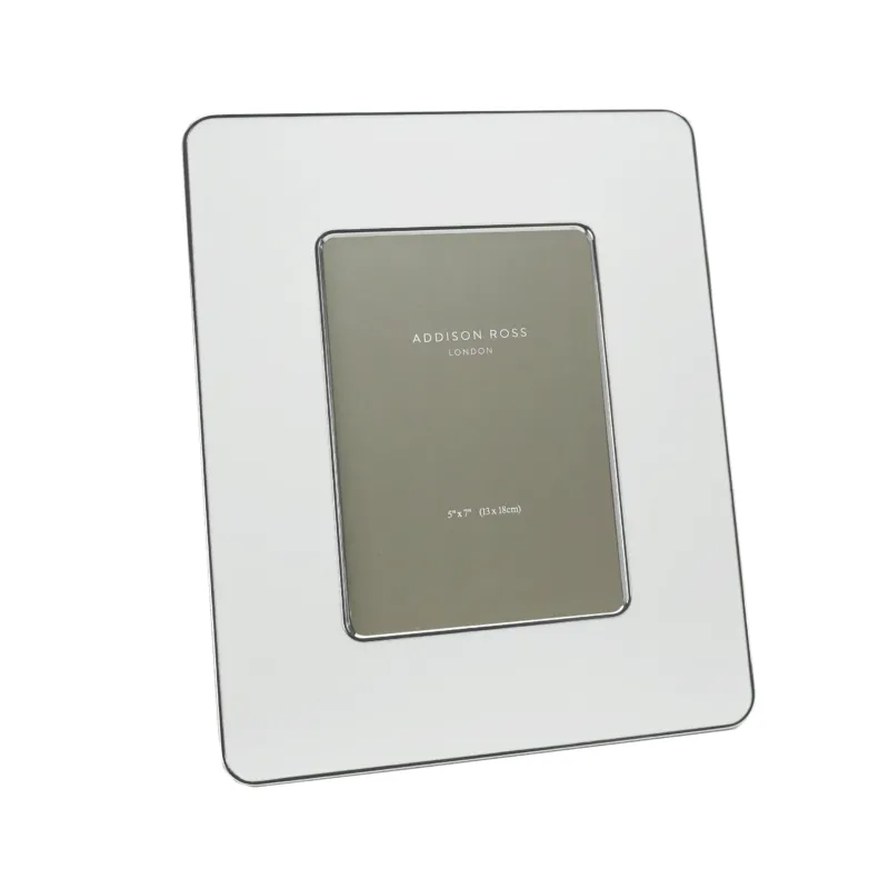 White & Silver Enamel Studio Photo Frame - Addison Ross Ltd UK