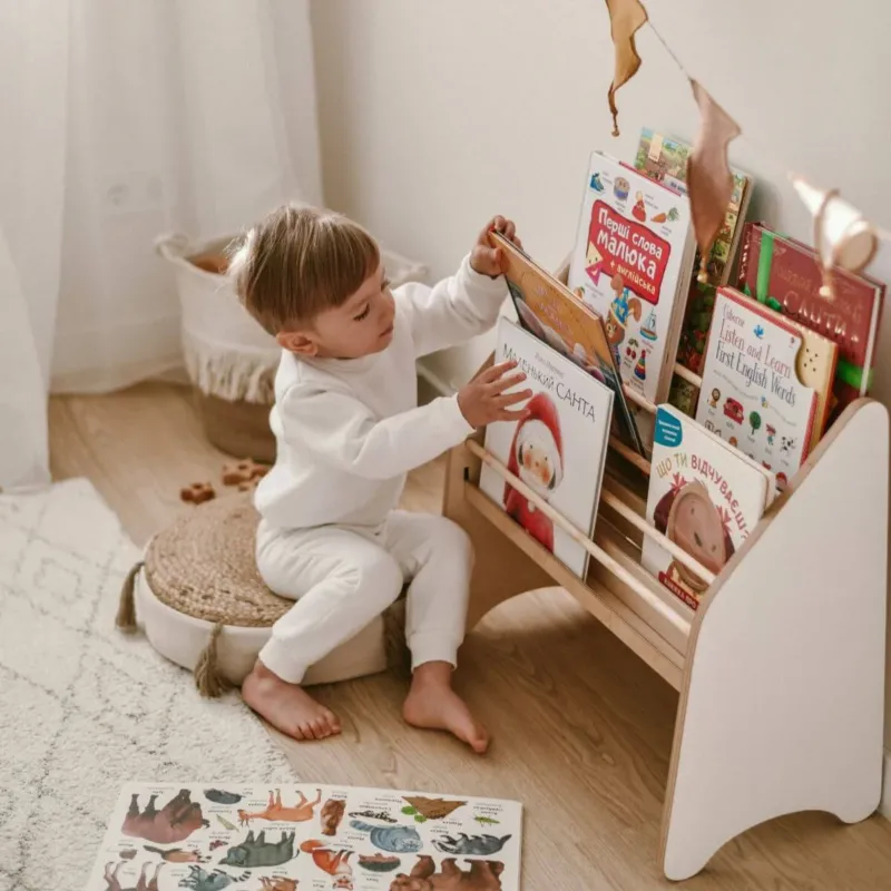 white bookshelf