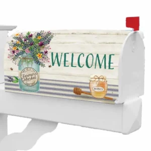 Wildflower Jar Mailbox Cover - Design für Ihren US-Briefkasten bestellen ☆ Wetterfest, mit Magnet ☆ Großes Sortiment ☆ Auch Halloween, Weihnachten, Ostern, Sommer!