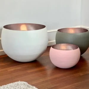 Windlicht-Set Madras in blush und gold von GiftCompany
