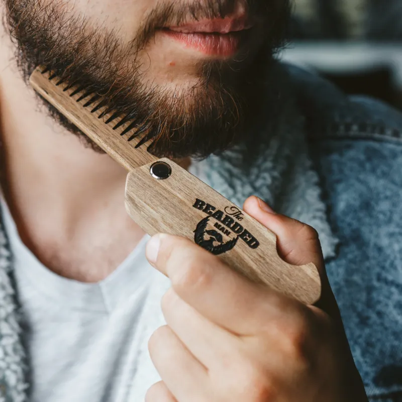 Wooden Beard Comb – Bearded Man by Enjoy The Wood